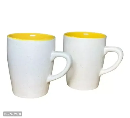 Handprinted Premium Ceramic Coffee Mugs Perfect For Home And Office Pack Of 2