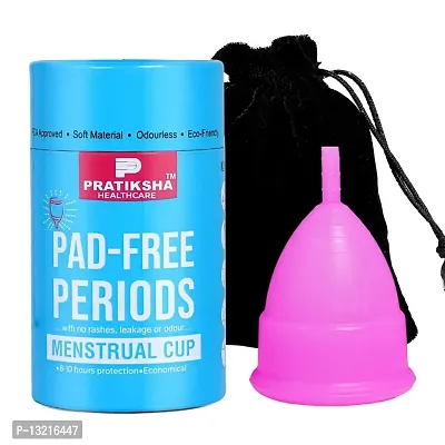 Pratiksha Reusable Menstrual Cup For Women, Made by 100% Medical Grade Approved Silicon-thumb0