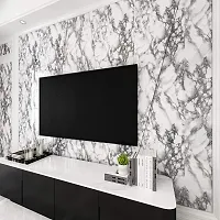 Pratiksha Fancy White Marble Design Self Adhesive Wall Stickers Paper for Home Furniture(Size: 200*60cm)-thumb4