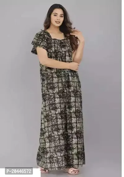 Elegant Cotton Printed Nighty For Women