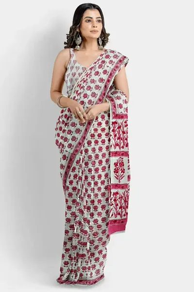 New In Cotton Saree with Blouse piece 