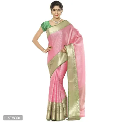 Beautiful Art Silk Embellished Saree With Blouse Piece-thumb0