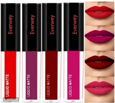Everwey Matte Minis Red Edition Liquid Lipsticknbsp;nbsp;(Red, 16 Ml)-thumb0