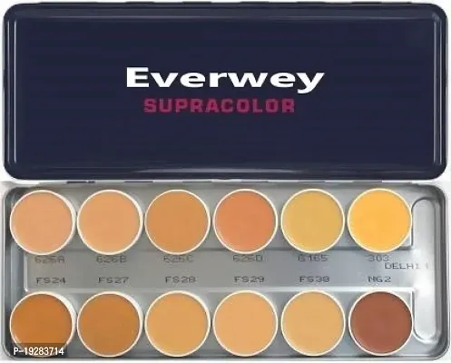 Everwey Supracolor Foundation Palette 12 Colour ( Delhi-1 ) Foundationnbsp;nbsp;(Multicolor, 48 G)-thumb0