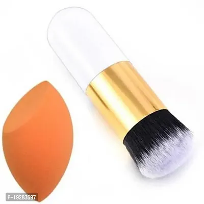 Everwey Blender Puff And Foundation Brush For Makeupnbsp;nbsp;(Pack Of 1)