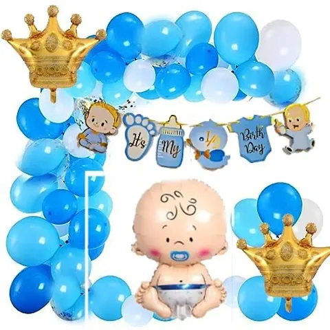 Groovywings Half Birthday Decoration For Baby Boy   6 Month Birthday Decorations For Boy  Half Year Birthday Decorations For Boys  Its My Half Birthday Set Of 40Pcs   Cardstock Multicolor