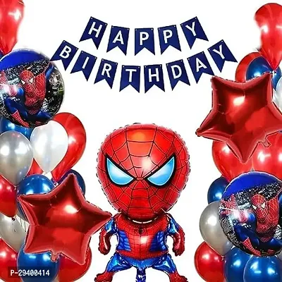 GROOVYWINGS Spider Man Theme Birthday Balloons Decoration Set Of 66 PcsMulticolor Spider Theme Birthday Decorations for Boys   Cartoon Birthday Decorations Spider Birthday Party Supplies-thumb0