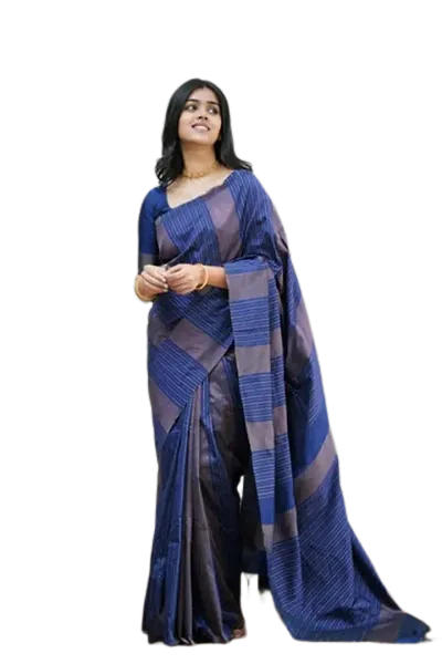 Beautiful Art Silk Zari Saree with Blouse Piece For Women