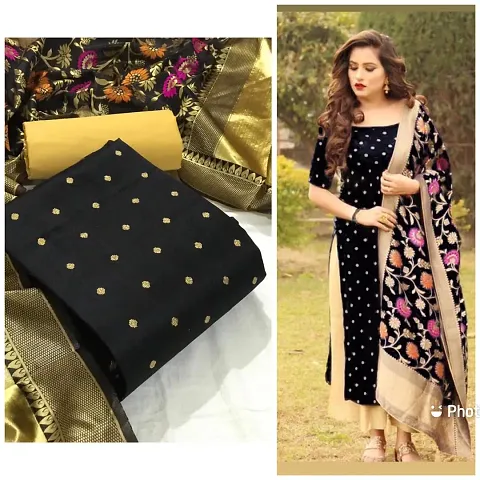 Banarasi Silk Fancy Printed Unstitched Dress Material
