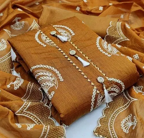 Elegant Semi Modal Dress Material with Dupatta