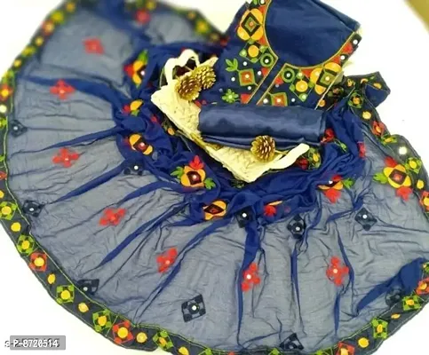 Women Chanderi Embroidered Dress Material with Dupatta