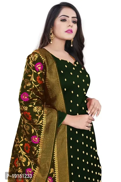 Stylish Women Art Silk Dress Material with Dupatta-thumb3