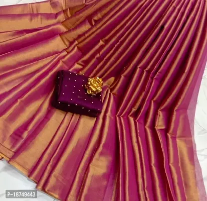 Stylish Art Silk Saree with Blouse piece For Women-thumb0