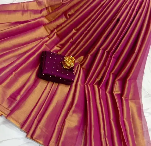 Stunning Tissue Self Pattern Saree with Blouse piece