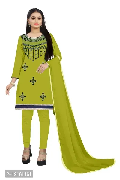 Stylish Women Poly Cotton Dress Material with Dupatta-thumb2