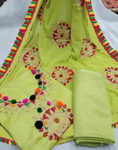 Stylish Cotton Embroidered Unstitched Suit