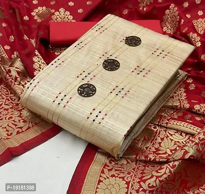 Stylish Women Art Silk Dress Material with Dupatta