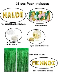 Bride To Be Balloons Decoration Items || Bridal Shower / Bachelorette Party / Hen Party / Mehndi Night /Haldi Ceremony Decoration Item (Haldi Mehndi Golden Combo)-thumb2