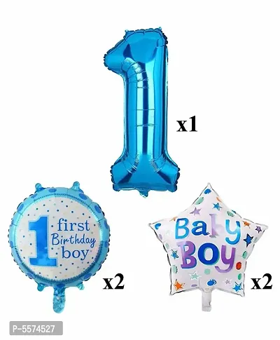 1st Birthday Blue Foil Balloons-thumb4