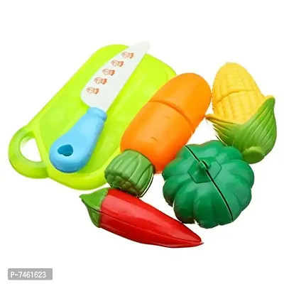 Realistic Sliceable 8 Pcs Fruits and Vegetables Cutting Play Toy Set for Kids-thumb2
