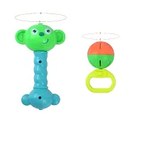 Colorful Teether Rattle Set of Attractive Rattle Toy for New Born, Perfect Gift for New Born Babies-Made in India ( ISI Quality Approved)N-thumb1