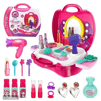 Makeup kit Toy for Girls , Many Toys to Play , Best Pretend Play Card Beauty Set Make up Toy for Girls-Plastic, Multi Color-thumb0