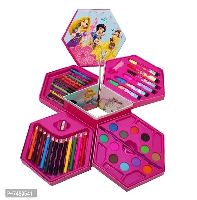 46 Pcs Drawing Set for Kids Art Set With Color Box Pencil Colors Crayons Colors Water Color Sketch Pens Set For Kids
