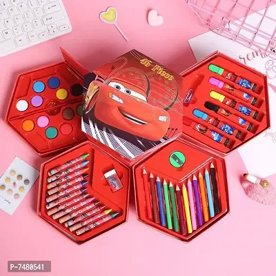 46 Pcs Drawing Set for Kids Art Set With Color Box Pencil Colors Crayons Colors Water Color Sketch Pens Set For Kids-thumb3