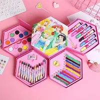 46 Pcs Drawing Set for Kids Art Set With Color Box Pencil Colors Crayons Colors Water Color Sketch Pens Set For Kids-thumb3