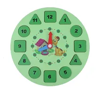 Wooden Shape Color Sorting Clock Teaching Time Number Blocks Animal Patterns Puzzle Stacking Sorter Montessori Early Learning Educational Toy Gift for 3 Year Old Toddler Baby Kids-thumb1