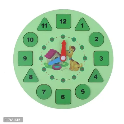 Wooden Shape Color Sorting Clock Teaching Time Number Blocks Animal Patterns Puzzle Stacking Sorter Montessori Early Learning Educational Toy Gift for 3 Year Old Toddler Baby Kids-thumb2