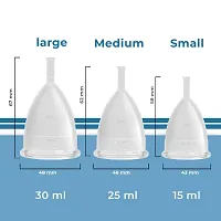 Reusable Soft Menstrual Cup For Women Large Size 30 ML 100% Medical Grade Silicone Protection for Up to 8-10 Hours FDA Approved-thumb1