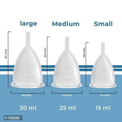 Reusable Soft Menstrual Cup For Women Large Size 30 ML 100% Medical Grade Silicone Protection for Up to 8-10 Hours FDA Approved-thumb2