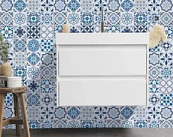 Blue Floral Design Wallpaper sticker for Home Decorati(13 sq ft)-thumb2