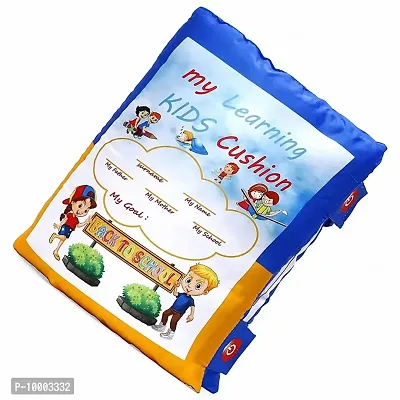 Kids Pillow Book McFarlane Cushion Soft Interactive Learning Experience Hindi-English Alphabet, Vegetables, Body Parts, Numbers, Animal, Emojis | Plush Cotton Pillow-thumb3