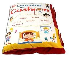 Learning Pillow Book Kids with English and Hindi Languages Alphabet, Numbers, Animal Names, Interactive Velvet Learning Cushion Book for Baby Children-thumb2