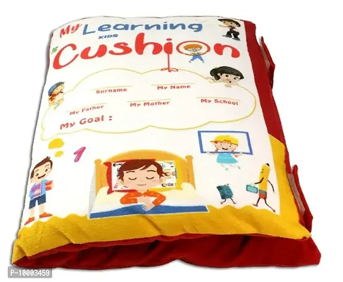 Learning Pillow Book Kids with English and Hindi Languages Alphabet, Numbers, Animal Names, Interactive Velvet Learning Cushion Book for Baby Children-thumb3