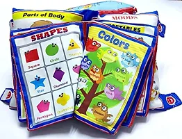 Soft Velvet Learning Cushion Hindi  English Educational Book with Numbers, Animals, Alphabet, Vehicles, Vegetables, Fruits Playbook for Kids Pillow-thumb3