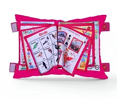 Educational Pillow For Kid's Education Toys For Kids Learning Cushion Pillow Cum Book with English and Hindi Alphabets, Numbers, Animals Names | Cushion Book for Interactive Learning for Kids.-thumb4