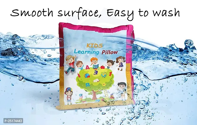 Learning Cushion Pillow Book for Kids with 2 Languages ​​to Learn - English and Hindi, Soft Fabric Cloth Books, Developmental Books for Kids-thumb2