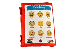 Kid's Learning Cushion Pillow Cum Book with English and Hindi Alphabets, Numbers, Animals Names | Velvet Cushion Book for Interactive Learning for Kids-thumb3