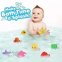 12 Pcs New Born Baby Chu Chu Bath Toys With BPA Free Non-Toxic Bath Toy-thumb3