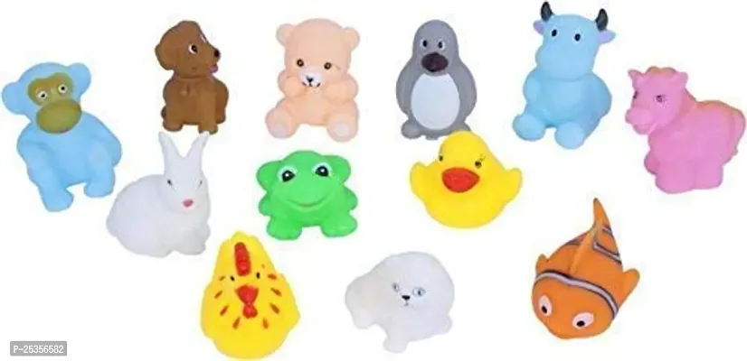 12 Pcs New Born Baby Chu Chu Bath Toys With BPA Free Non-Toxic Bath Toy-thumb2