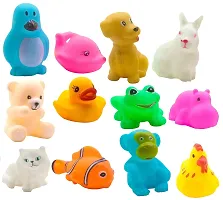 Natural Rubber Non-Toxic Squeeze Chu Sound Bath Animal Shape Toys, Multicolour, 12 Pieces-thumb2