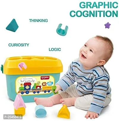 Baby's First Building ABCD Alphabets Shape Sorting Blocks Game (Multicolor)-thumb2