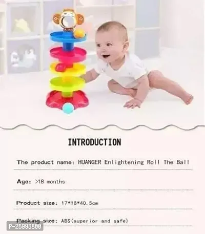 5 Layer Ball Drop and Roll Swirling Tower for Baby and Toddlers - Educational Toy for Kids - Color As Per Stock-thumb2