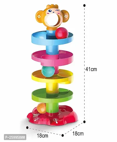 5 Layer Ball Drop and Roll Swirling Tower for Baby and Toddlers - Educational Toy for Kids - Color As Per Stock-thumb3