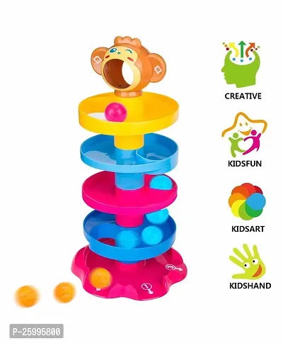 5 Layer Ball Drop and Roll Swirling Tower for Baby and Toddlers - Educational Toy for Kids - Color As Per Stock-thumb4