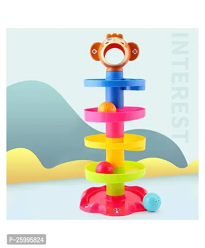 Ramp Roll Ball Tower for Toddlers | Ball Drop and Roll Swirling Tower | Educational Brain Development Activity  Learning Monkey Toys | Best Gift for Children(5 Layer). 1-5 Years Kids!-thumb5