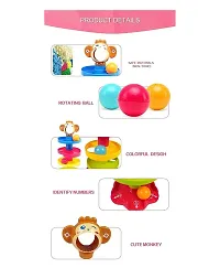 First Class Toys Animal Roll Ball Toy for Kids Above 1 Year. Fun Roll Ball Monkey Toy Drop Game. 5 Layered Stack Educational Toys for The Ball Drop and roll, spiralling Down.-thumb4